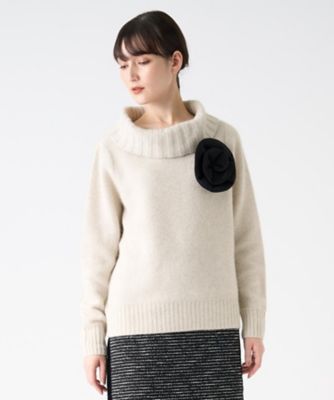 ＜LANVIN COLLECTION (Women)＞ローズモチーフニット