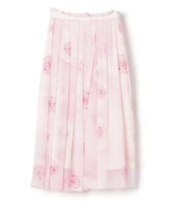＜LANVIN COLLECTION (Women)＞ローズプリントプリーツスカート