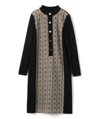 LANVIN COLLECTION (Women)/ランバンコレクション ロゴジャカードワンピース