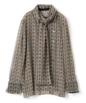 ＜LANVIN COLLECTION (Women)＞ロゴプリントブラウス