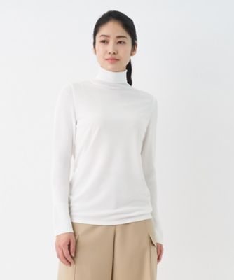 ＜LANVIN COLLECTION (Women)＞ニット切り替えハイネックプルオーバー