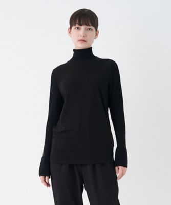 ニット切り替えハイネックプルオーバー