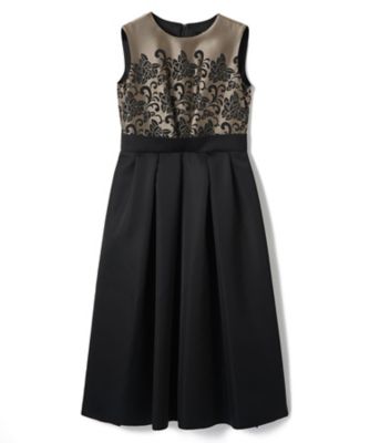 LANVIN COLLECTION (Women)/ランバンコレクション スリーローズジャカードドッキングワンピース