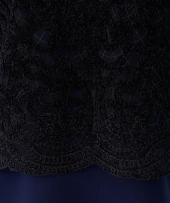 レースベストレイヤードブラウス