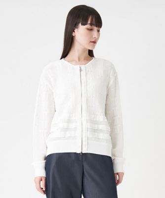 ロゴメッシュカーディガン