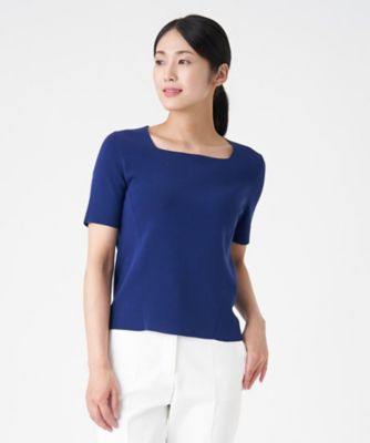LANVIN COLLECTION (Women)/ランバンコレクション スクエアネックセーター