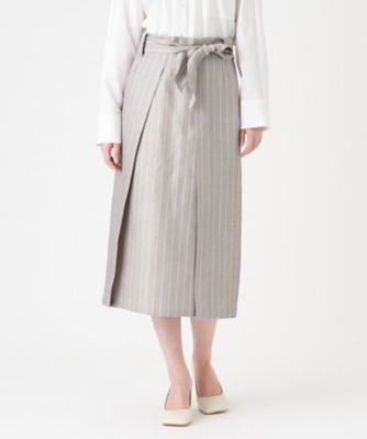 新品　LANVIN  ミモレ丈スカート ピンストライプミモレ丈スカート | LANVIN COLLECTION (Women