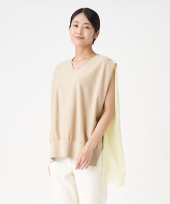 ＜LANVIN COLLECTION (Women)＞切替えノースリーブブラウス
