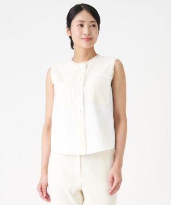 ＜LANVIN COLLECTION (Women)＞ツィード切り替えブラウス