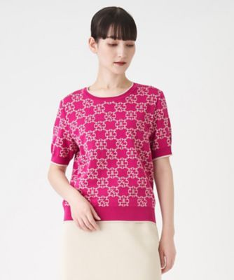 ＜LANVIN COLLECTION (Women)＞ロゴジャカードニット