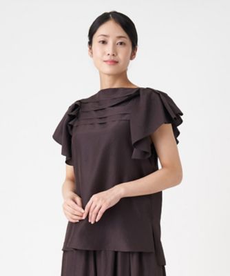 キュプラシルクフレアスリーブブラウス | LANVIN COLLECTION