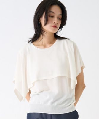 ＜LANVIN COLLECTION (Women)＞ケープデザインニット