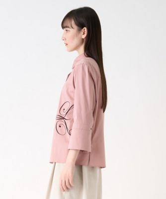 ロゴ刺しゅうカラーシャツ | LANVIN COLLECTION (Women