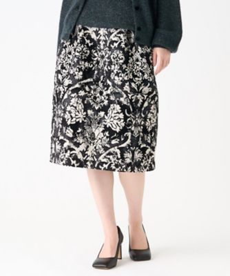 ＜LANVIN COLLECTION (Women)＞フラワーマーブルジャカードスカート