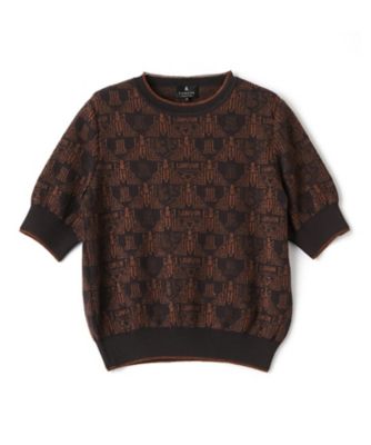 ＜LANVIN COLLECTION (Women)＞１３５ｔｈロゴジャカードニット