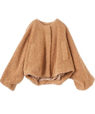 ＜LANVIN COLLECTION (Women)＞ポリエステルフェアムートンジャケット