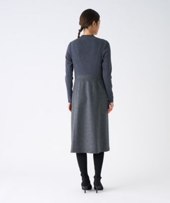 美品 ランバンスポーツ ウール ニット 中綿 ドッキング ジップ ワンピース ウールニットワンピース | LANVIN COLLECTION (Women)/ランバン