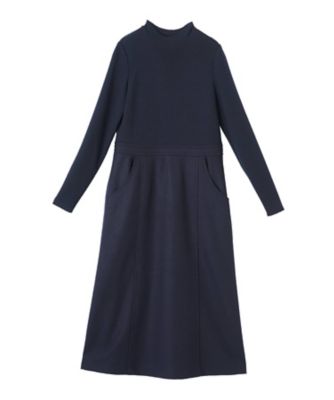 LANVIN COLLECTION (Women)/ランバンコレクション ウールニットワンピース 34ネービーブルー ワンピース・ドレス【三越伊勢丹/公式】