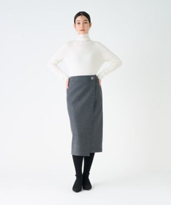 ウールニットラップスカート | LANVIN COLLECTION (Women)/ランバン