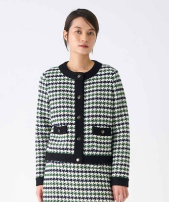 千鳥柄ニットジャケット | LANVIN COLLECTION (Women)/ランバン