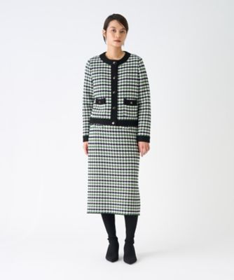 千鳥柄ニットジャケット | LANVIN COLLECTION (Women)/ランバン