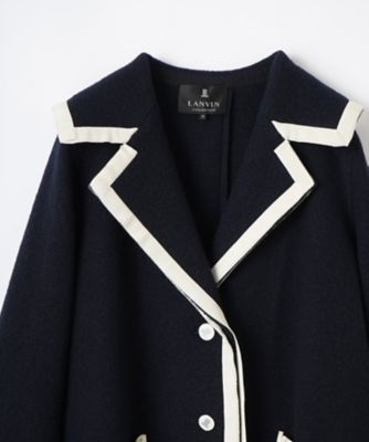 グログランパイピング圧縮ウールコート | LANVIN COLLECTION