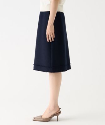 ★美品★LANVIN　GOLF　中綿キルティングスカートブルー 　38 ファンシーツィードスカート | LANVIN COLLECTION (Women)/ランバン