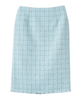 ＜LANVIN COLLECTION (Women)＞チェックツィードスカート