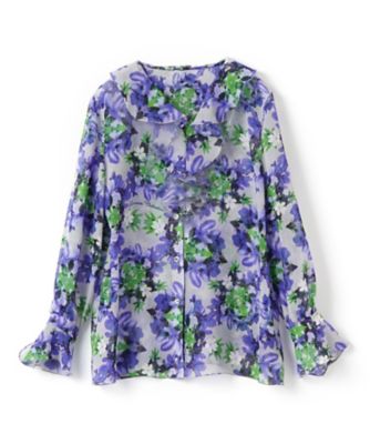 ＜LANVIN COLLECTION (Women)＞フラワーカレイドスコーププリントブラウス