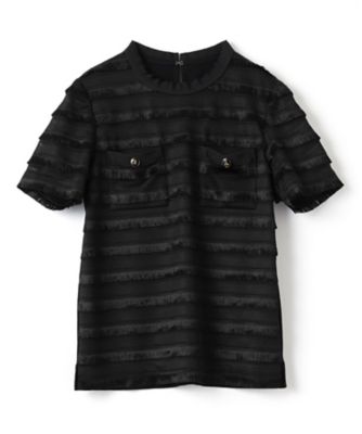 フリンジレースニットトップス | LANVIN COLLECTION (Women)/ランバン