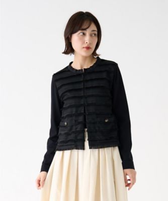フリンジレースカーディガン | LANVIN COLLECTION (Women
