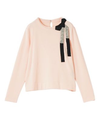 ＜LANVIN COLLECTION (Women)＞パールリボンモチーフニットトップス