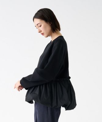 ペプラムタフタニットジャケット