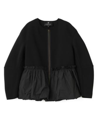ペプラムタフタニットジャケット