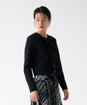 フロントラッフルニットジャケット
