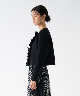 フロントラッフルニットジャケット