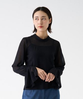 LANVIN COLLECTION 半袖ニット ブラック 38 B9904 - メルカリ