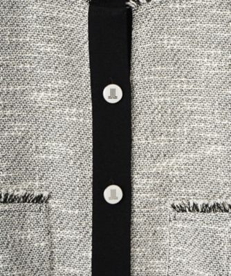シルク混ツイード切替ニットジャケット | LANVIN COLLECTION