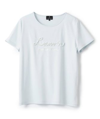 ＜LANVIN COLLECTION (Women)＞パール刺繍ロゴカットソー