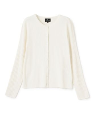 ファビアナカーデ　アイボリー リブデザインカーディガン | LANVIN COLLECTION (Women