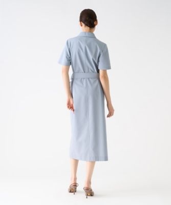 LANVIN ランバン　リネン　シャツワンピース 麻　40 シャツカラーワンピース | LANVIN COLLECTION (Women)/ランバン