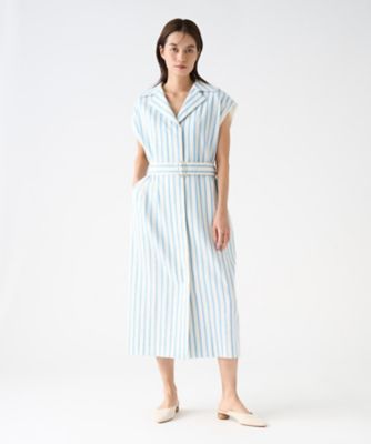 美品LANVIN COLLECTION アシンメトリーストライプシャツワンピース ストライプシャツワンピース | LANVIN COLLECTION (Women)/ランバン