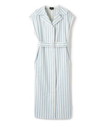 ＜LANVIN COLLECTION (Women)＞ストライプシャツワンピース
