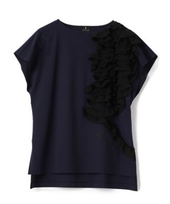 LANVIN COLLECTION (Women)/ランバンコレクション シフォンテープカットソー