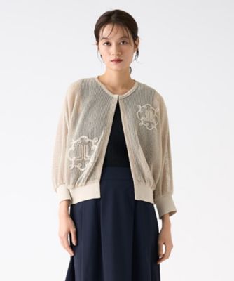 ロゴ刺繍メッシュカーディガン | LANVIN COLLECTION (Women)/ランバン