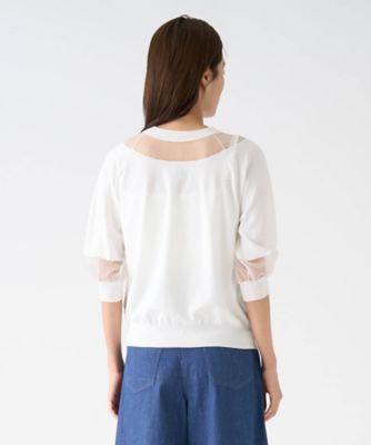 LANVIN COLLECTION / ランバン コレクション シアーブロッキングニットトップス シアーブロッキングニットトップス|LANVIN COLLECTION | LANVIN