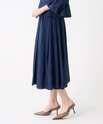 LANVIN フレアヘムフリツスカト RWST00025904P24 001 ワッシャーフレアスカート | LANVIN COLLECTION (Women