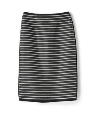 LANVIN COLLECTION (Women)/ランバンコレクション シースルーボーダースカート 94クロ ひざ丈スカート【三越伊勢丹/公式】