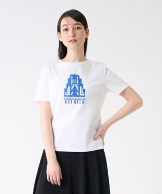 新品未使用　ランバンオンブルー タグ付き　デザイン　カットソー ホワイト 38 新品未使用 ランバンオンブルー タグ付き デザイン カットソー