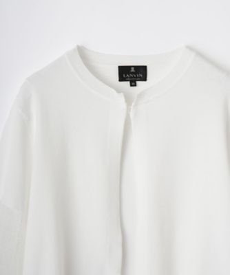 レース切替ニットカーディガン | LANVIN COLLECTION (Women